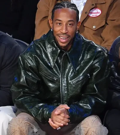 Buy Ludacris Dark Pro Basketball All-Star Game 2026 Ludacris Dark Green Leather Jacket on Sale