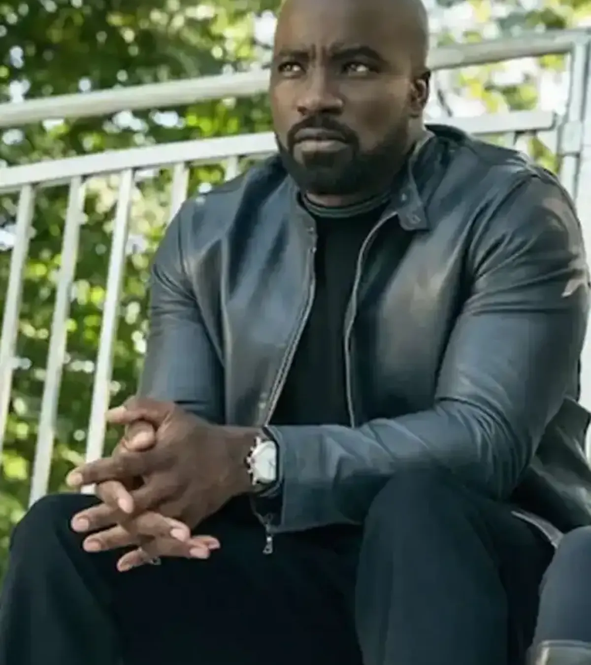 Buy Mike Colter TV Series Evil David Acosta Black Leather Jacket On Sale