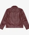 Buy Mutimer Linea Shirt Style Burgundy Leather Jacket For Sale