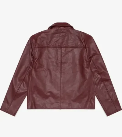 Buy Mutimer Linea Shirt Style Burgundy Leather Jacket For Sale