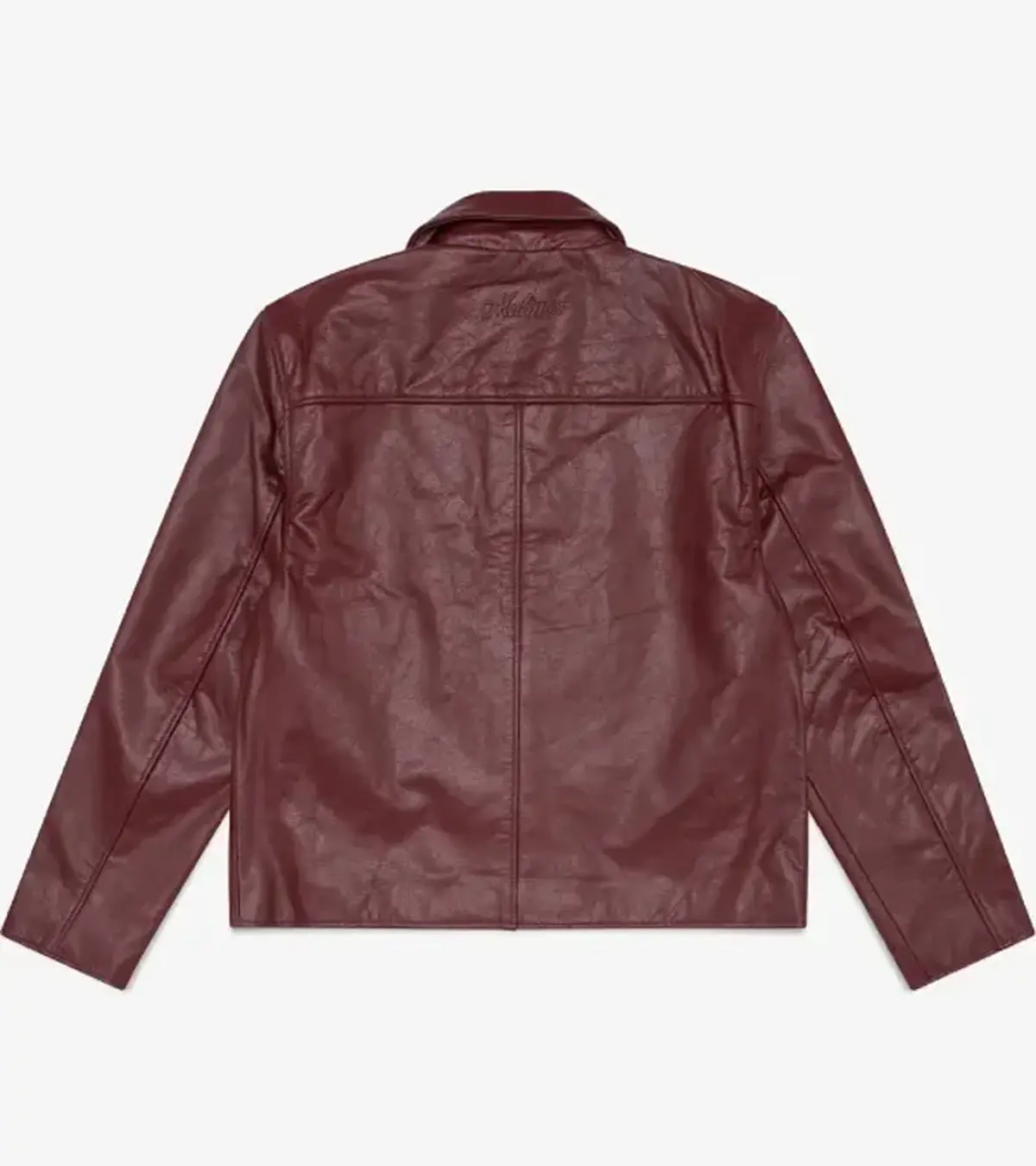 Buy Mutimer Linea Shirt Style Burgundy Leather Jacket For Sale