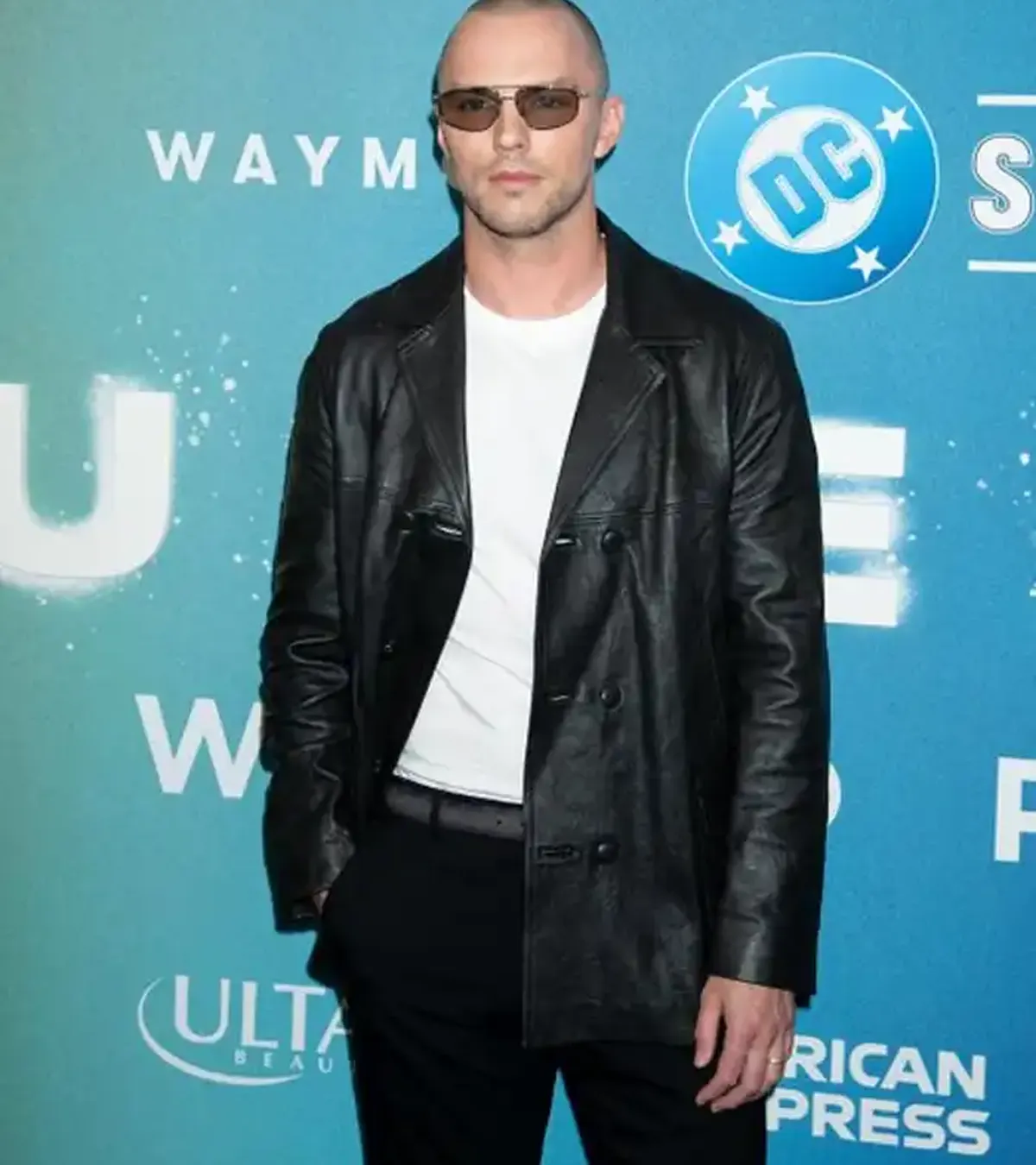 Buy Nicholas Hoult Supergirl World Premiere New York 2026 Black Leather Jacket On Sale