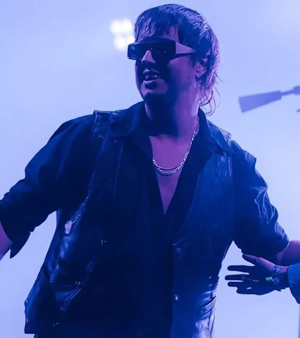 Buy Outside Lands 2026 Performance The Strokes Julian Casablancas Black Leather Vest