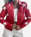 Buy Polly Brindle Battle Camp S01 Red Star Leather Jacket For Sale