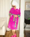 Buy Poppi Pink Robe with Swirl Print
