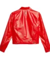 Buy Project Runway S22 Christian Siriano Red Leather Jacket