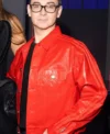 Buy Project Runway S22 Christian Siriano Red Leather Jacket On Sale