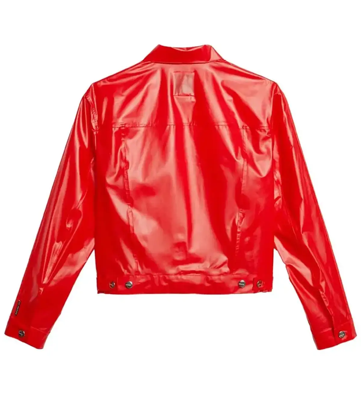 Buy Project Runway S22 Christian Siriano Red Leather Jacket