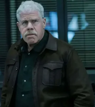 Buy Ron Perlman TV Series The Capture S03 Frank Napier Brown Leather Jacket For Sale