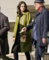 Buy Selena Gomez TV Series Only Murders in the Building S06 Mabel Mora Green Leather Coat On Sale