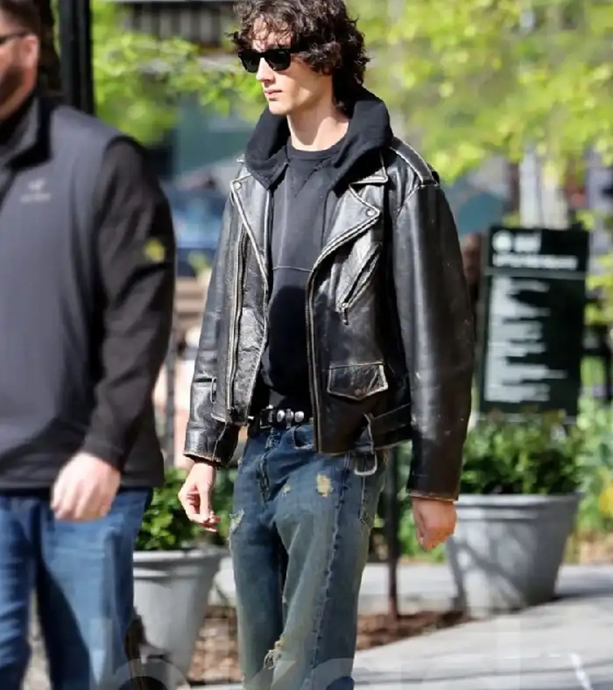 Buy Sombr New York City 2026 Black Moto Leather Jacket For Sale