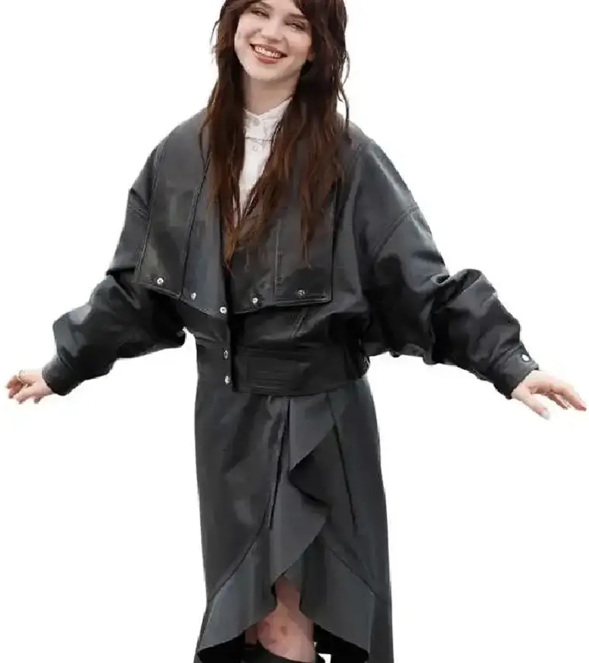 Buy Sophie Thatcher at Her Private Hell 79th Cannes Film Festival Black Leather Jacket On Sale