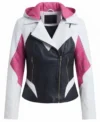 Buy Spider Gwen Black and White Hoodie Jacket For Sale