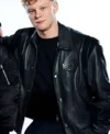 Buy Stacy Clausen Leviticus Movie Event 2026 Black Leather Bomber Jacket On Sale