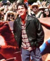 Buy Tom Holland Spider Man Brand New Day 2026 Madrid Press Tour Black Leather Jacket For Sale