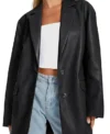 Buy XO Kitty TV Series 2026 Kitty Anna Cathcart Black Leather Blazer On Sale