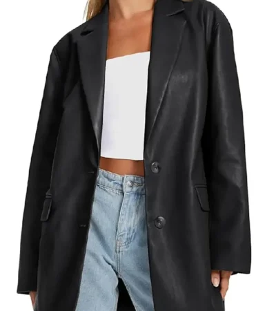 Buy XO Kitty TV Series 2026 Kitty Anna Cathcart Black Leather Blazer On Sale