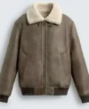 Buy Xavier Smalls TV Series Beauty in Black S02 Angel Khaki Leather Jacket