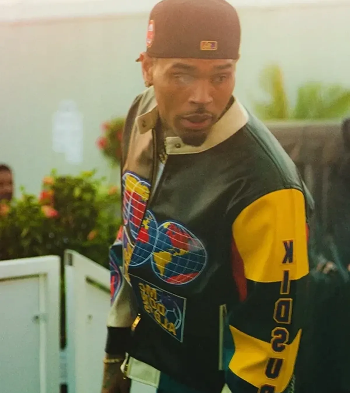 Chris Brown KidSuper McDonald Moto Jacket