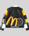 Chris Brown KidSuper x McDonald’s Black Moto Cafe Racer Leather Jacket