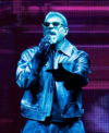 Chris Brown Nashville R&B Tour 2026 Black Leather Jacket Closeup