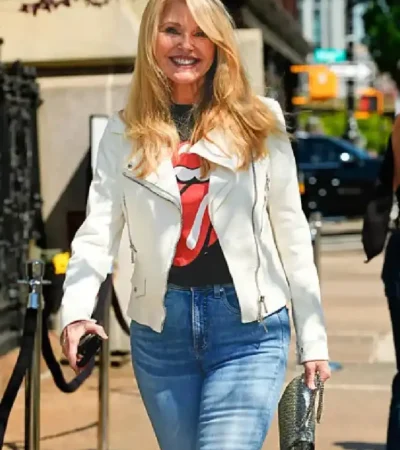 Christie Brinkley NYC 2026 Biker Leather Jacket
