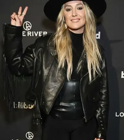 Country Power Players Lainey Wilson Fringe Leather Jacket