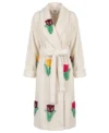 Cream Tiptoe Thru the Tulips Chenille Bathrobe