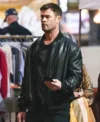 Crime 101 Chris Hemsworth 2026 Davis Black Bomber Leather Jacket For Sale