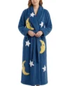 Dark Blue Moon and Stars All Over Chenille Bathrobe