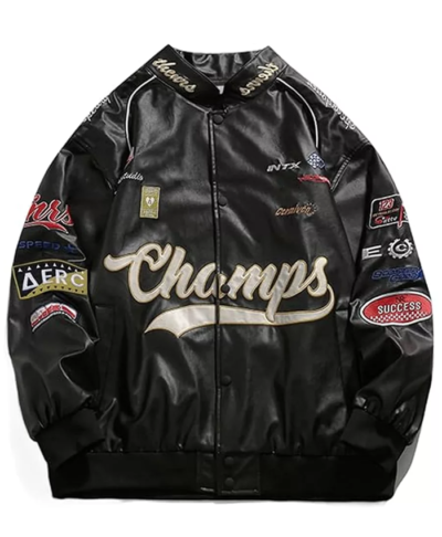 Fast and Furious 25th Anniversary Aviella Winder Black Leather Racing Moto Jacket Front