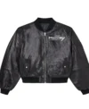 Footprint Center Phoenix 2026 Dillon Brooks Black Leather Bomber Jacket On Sale