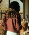 Geena Davis 2026 TV Series The Boroughs S01 Renee Joyce Maroon Leather Jacket