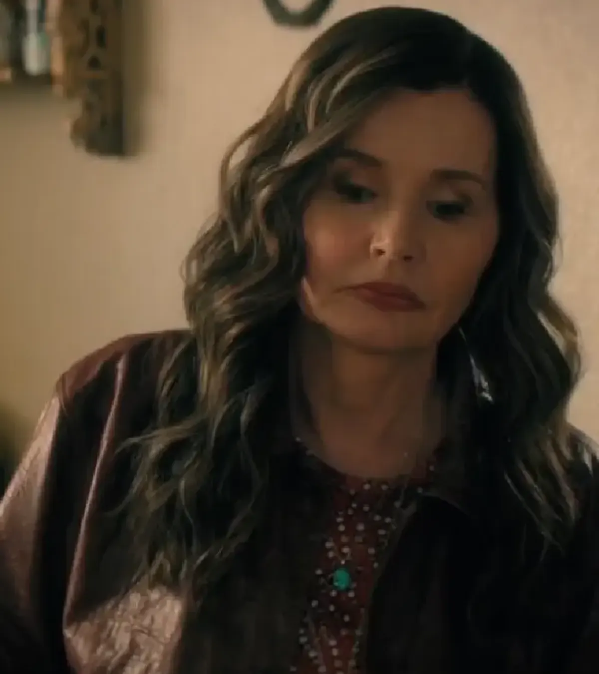 Geena Davis The Boroughs S01 Leather Jacket