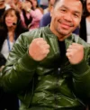 Get Manny Pacquiao Madison Square Garden 2026 Green Leather Jacket On Sale
