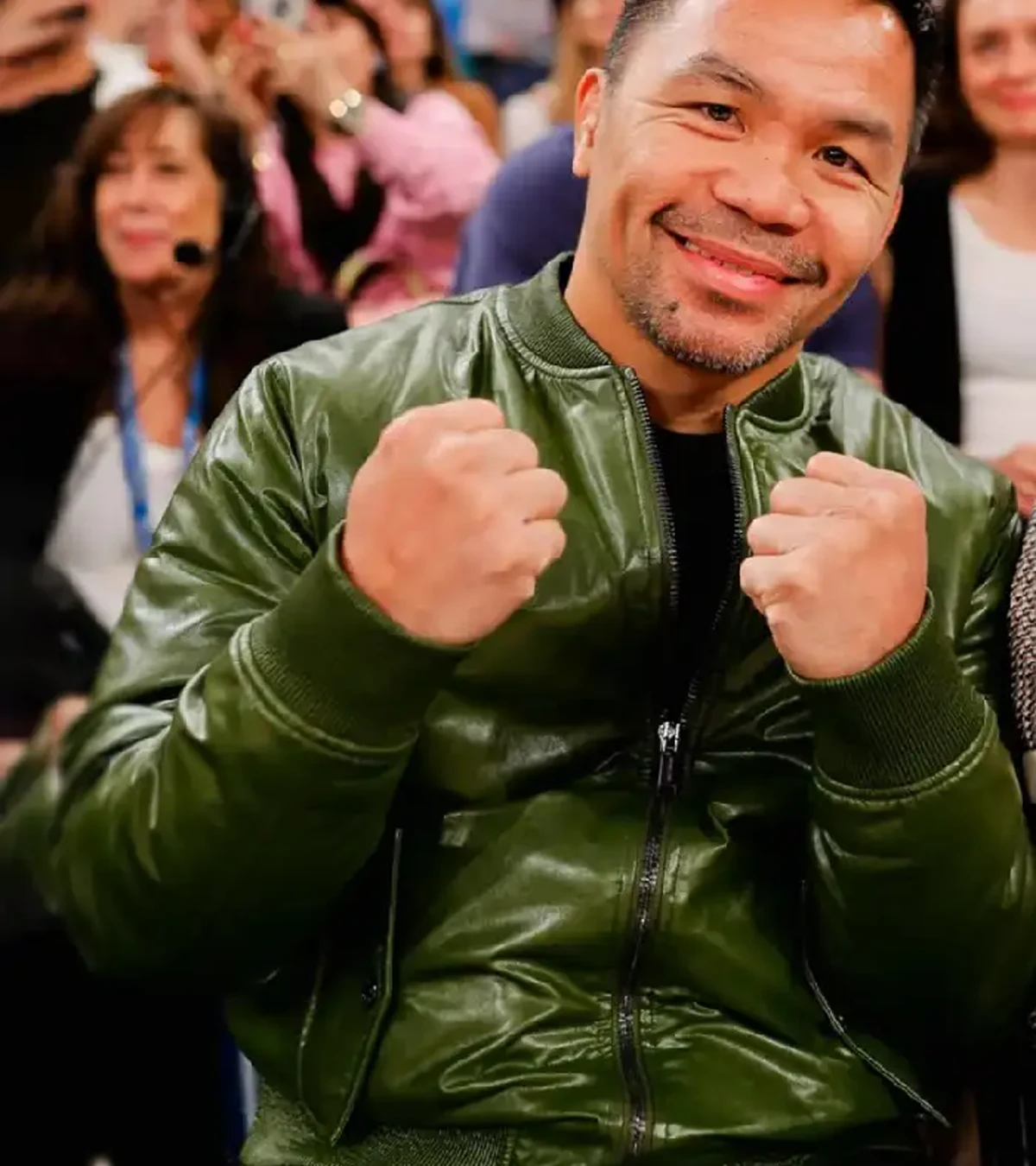 Get Manny Pacquiao Madison Square Garden 2026 Green Leather Jacket On Sale