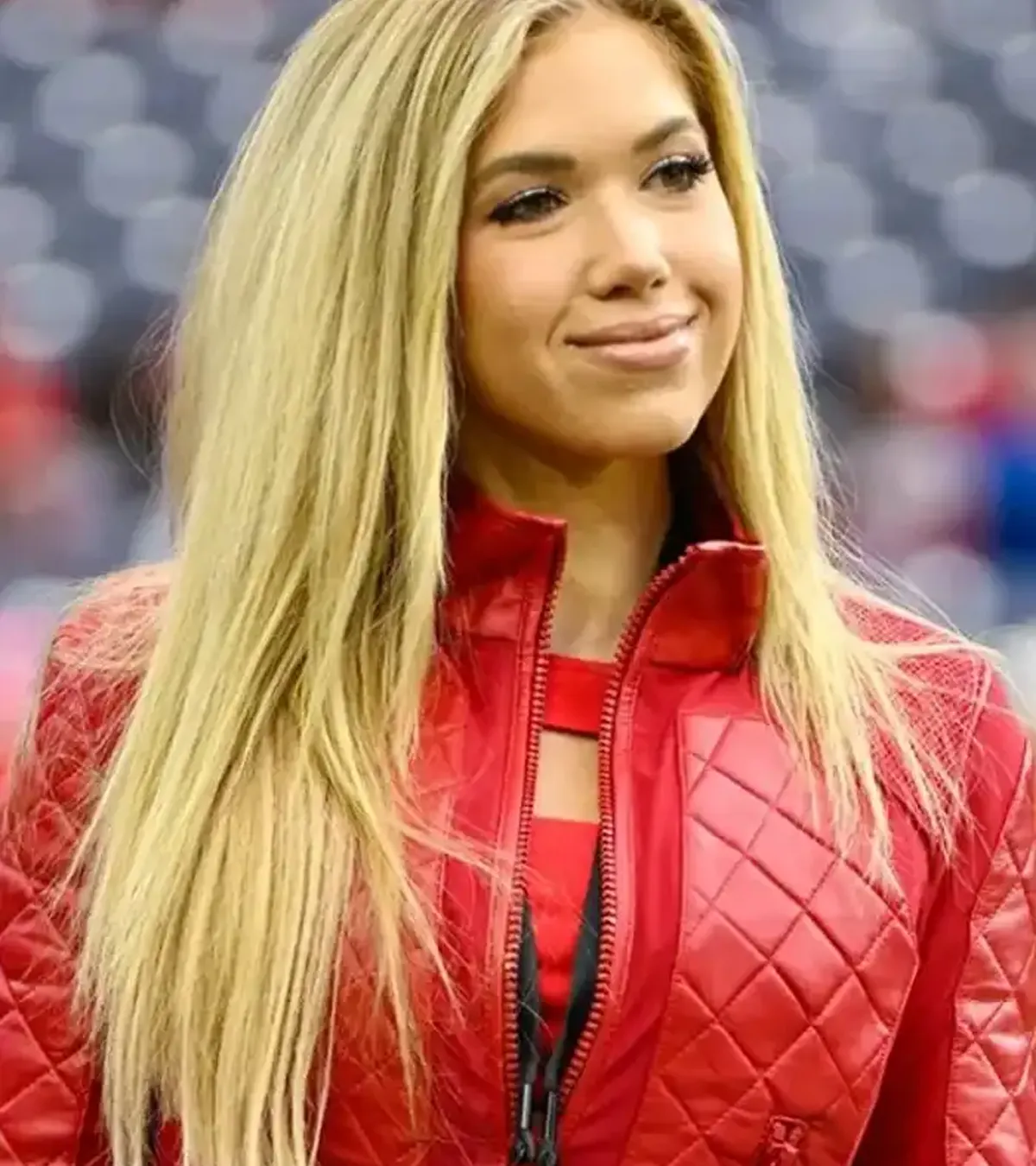 Gracie Hunt Pro Football KC Red Leather Jacket