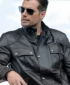 Henry Cavill In The Grey 2026 Leather Jacket