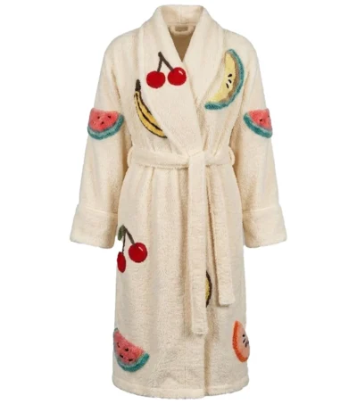 Ivory Fresh Fruit Chenille Bathrobe