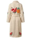 Ivory Fresh Fruit Chenille Bathrobe back