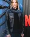 Jamie Campbell Bower Stranger Things Emmys FYSEE Event 2026 Black Hybrid Leather Shacket