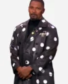 Jamie Foxx Beat Shazam S08 Polka Dot Black Leather Coat On Sale