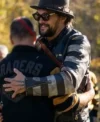 Jason Momoa TV Series On The Roam 2026 Vintage Striped Leather Jacket On Sale