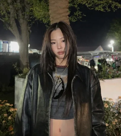 Jennie Kim Coachella 2026 Leather Jacket