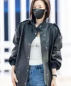 Jeon Ji-hyun Incheon International Airport Leather Jacket