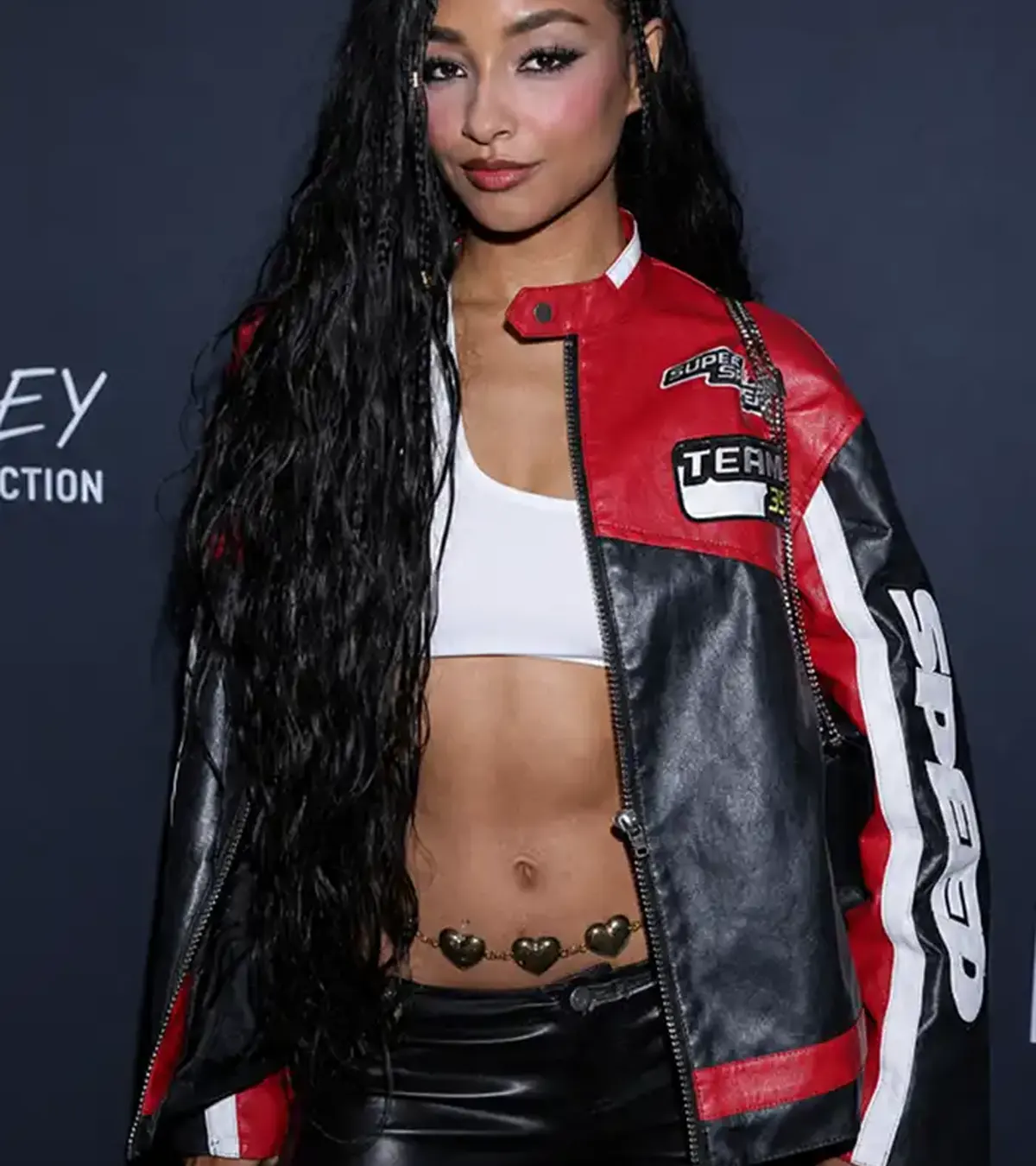 Jessica Jarrel Lot Patrol Private Screening Leather Jacket