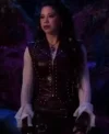 Kiara T Romero Descendants Wicked Wonderland 2026 Burgundy Leather Vest On Sale