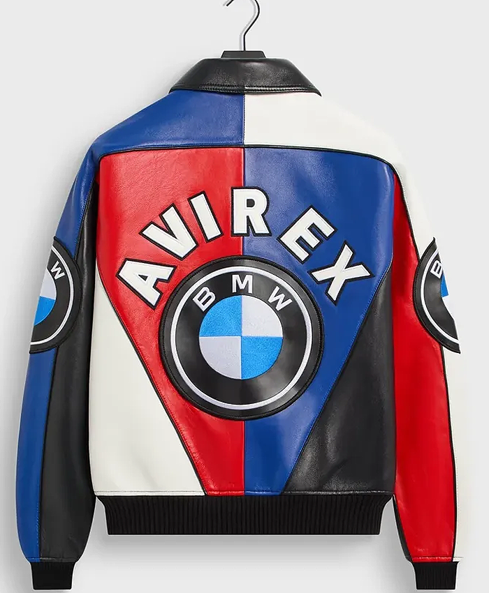 Kith & AVIREX for BMW Color Block Leather Racing Jacket Back