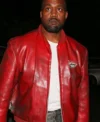LA Kanye West Red Leather Jacket