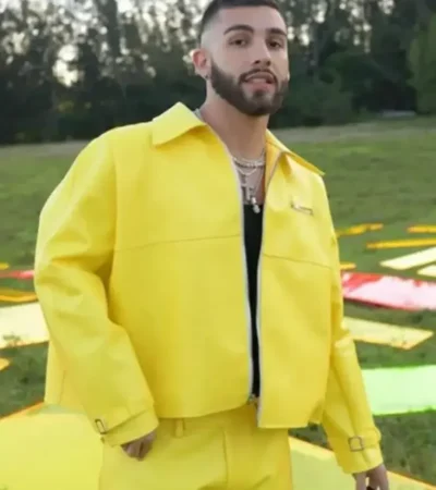 Manuel Turizo Yellow Leather Jacket